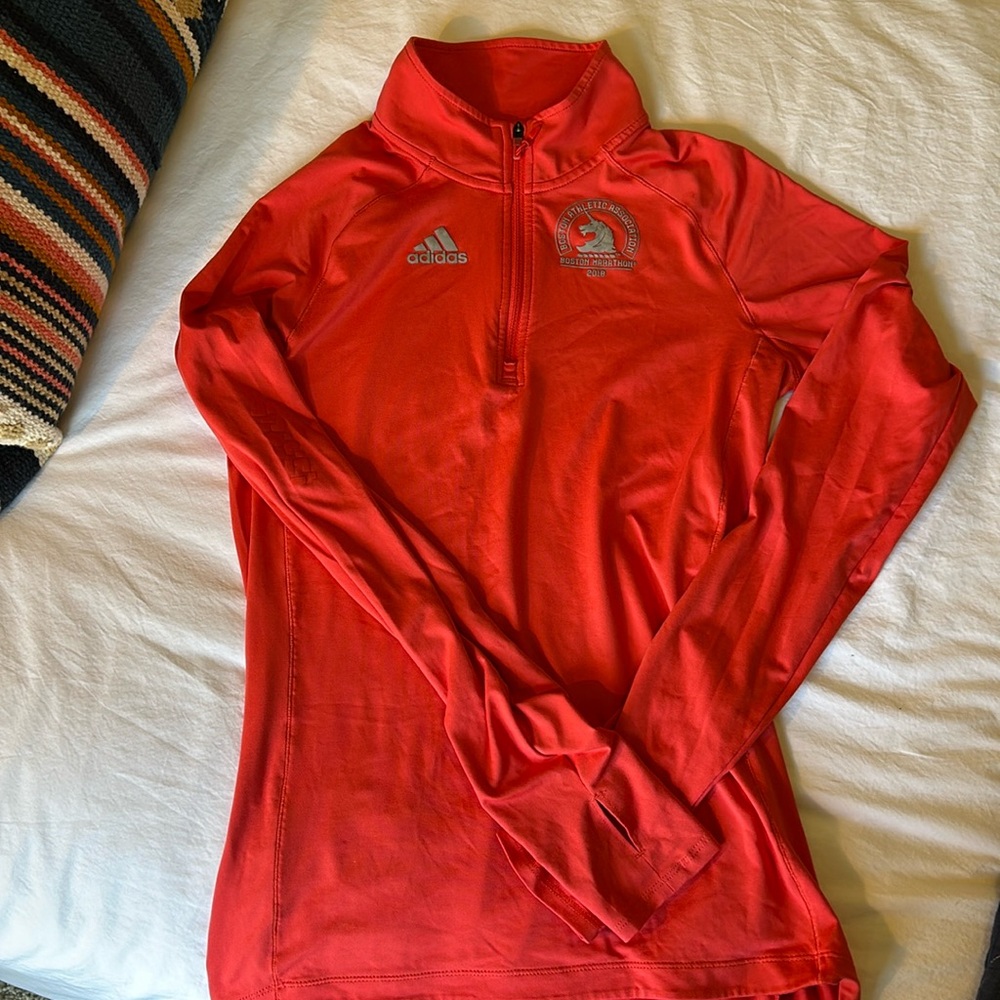 EUC Adidas Boston Marathon 2018 Quarter Zip